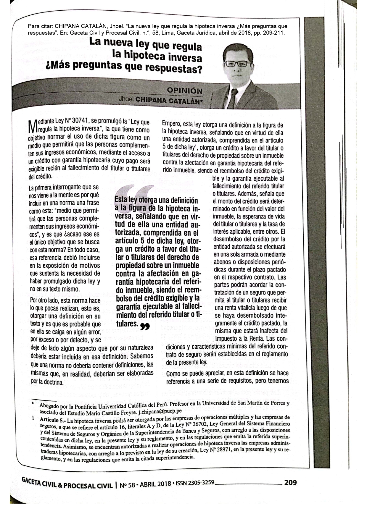 Lee más sobre el artículo La nueva ley que regula la hipoteca inversa ¿Más preguntas que respuestas?